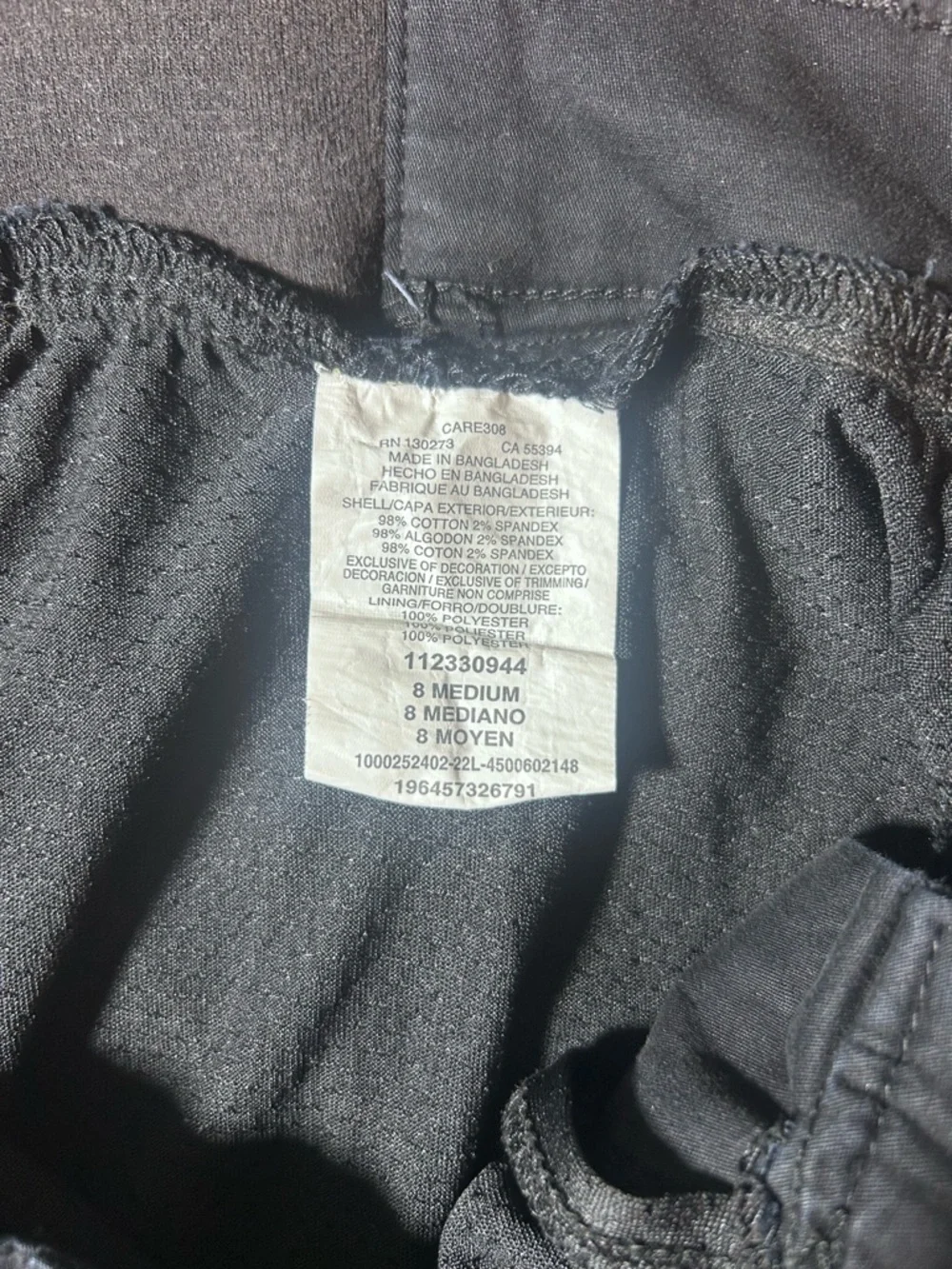 Women’s Lee Black Comfort Waist Skort Size‎ 8